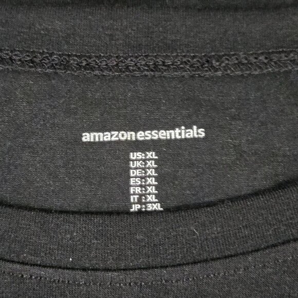 NWT Amazon Essentials Black Women's Relaxed-Fit Crewneck T-Shirt - Size XLarge - Picture 4 of 6